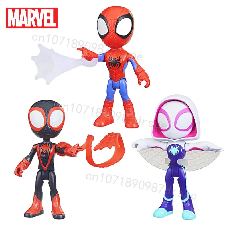 Marvel Spiderman Action Figures Spidey and His Amazing Friends The  Spider-Man Across Spider-Verse Model Kids Toys Birthday Gift