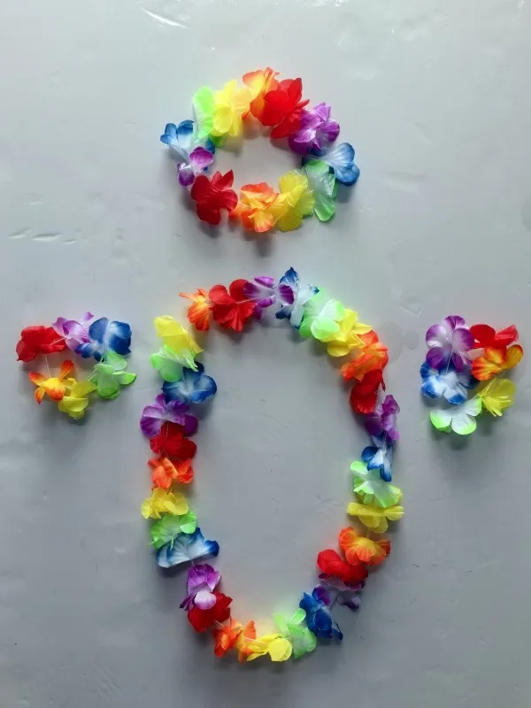 

Арtificial Hawaiian Flower Leis Set 4pcs