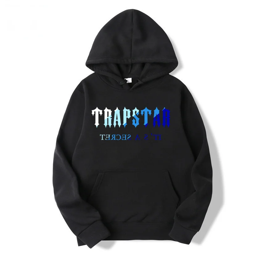 

Newest TRAPSTAR Cotton Hoodie Streetwear Solid Color Men/Women Couple Hooded Casual Winter Unisex Coat Clothing