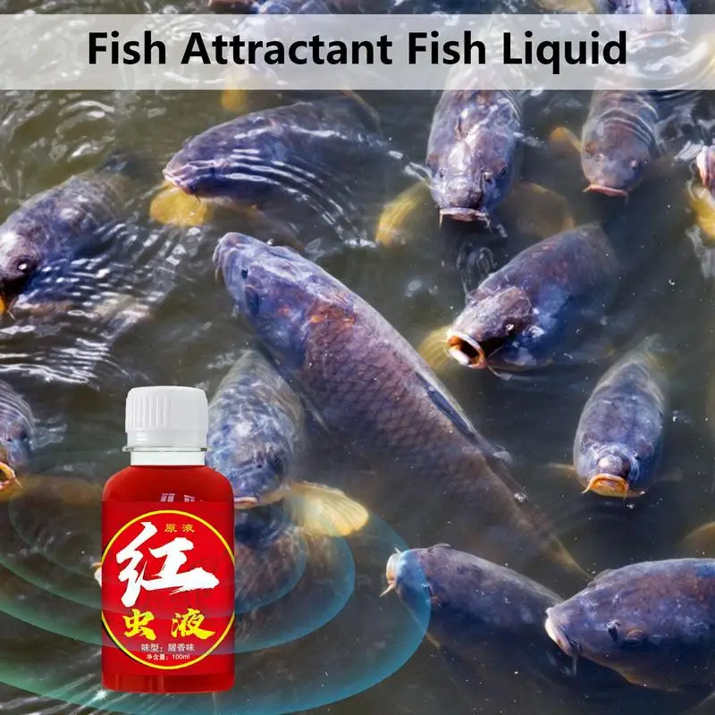 

100ml Fish Bait Additive Concentrated Red Worm Liquid High Concentration FishBait Attractant Tackle Food For Trout Cod Carp Bass