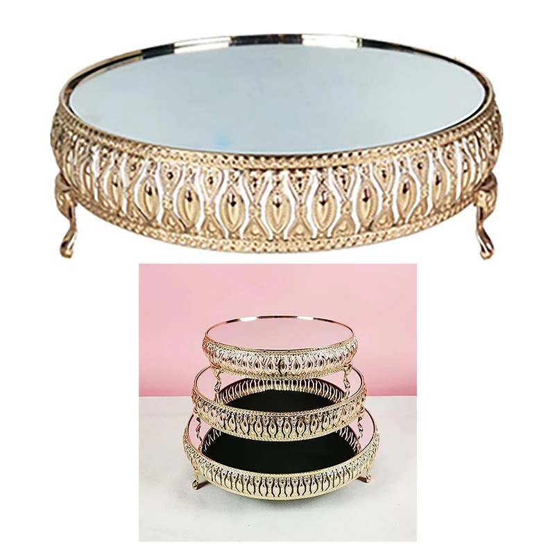 

Gold Crystal Metal Wedding Cake Stand Modern Cake Stands Plate Rack Set Festival Party Display Tray Cake Stand Holder