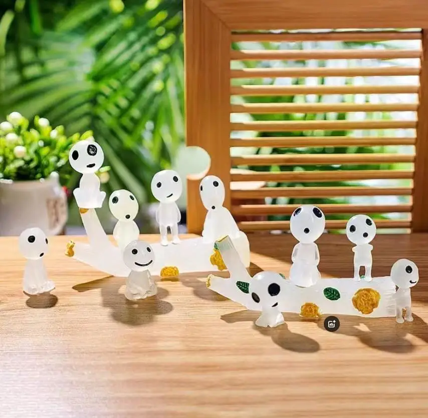 100 шт. миниатюры дерево эльф ребенок смола свечение ночью микро пейзажные