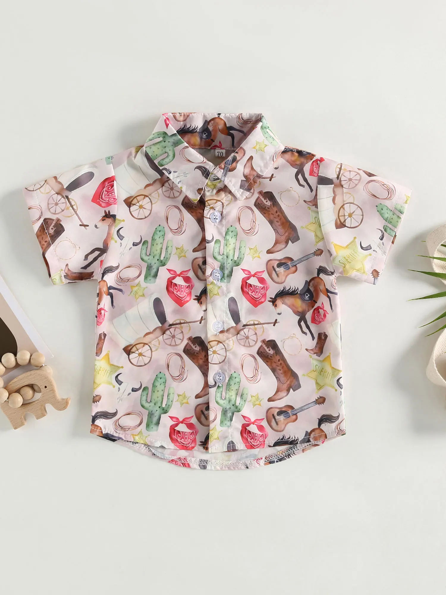 

Детская повязка на голову с цветочным принтом и оборками на рукавах