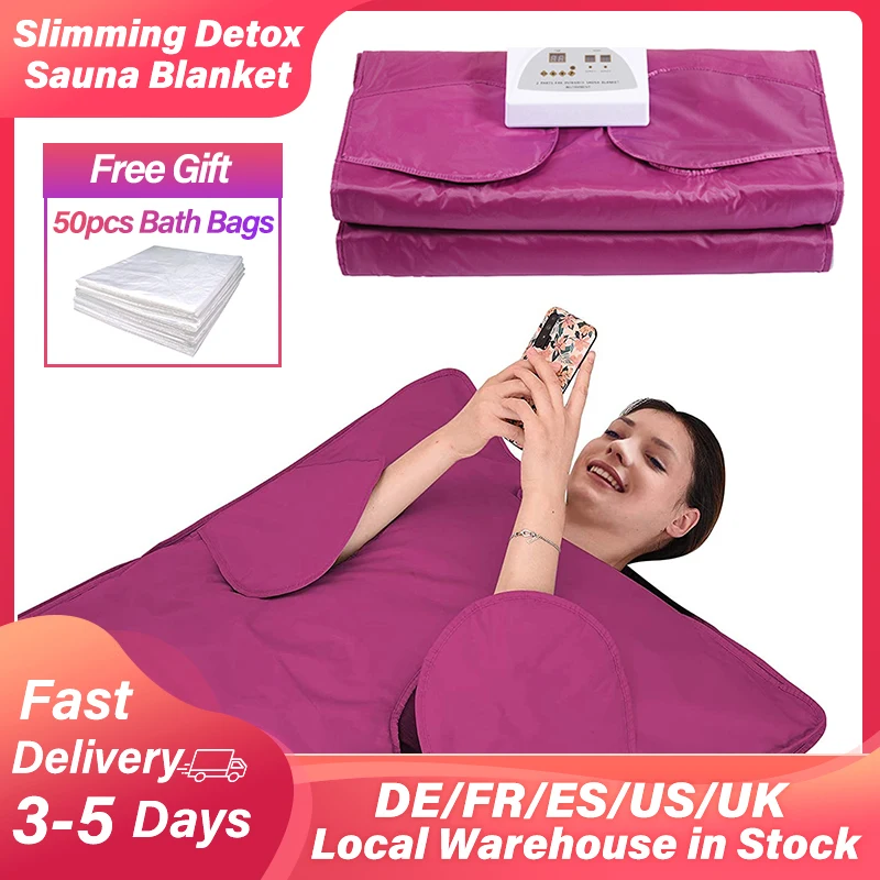 Upgrade Infrare Sauna Blanket for Weight Loss and Detox Hand-reachable Design Heating Home Spa with 50pcs Bath Bag | Дом и сад