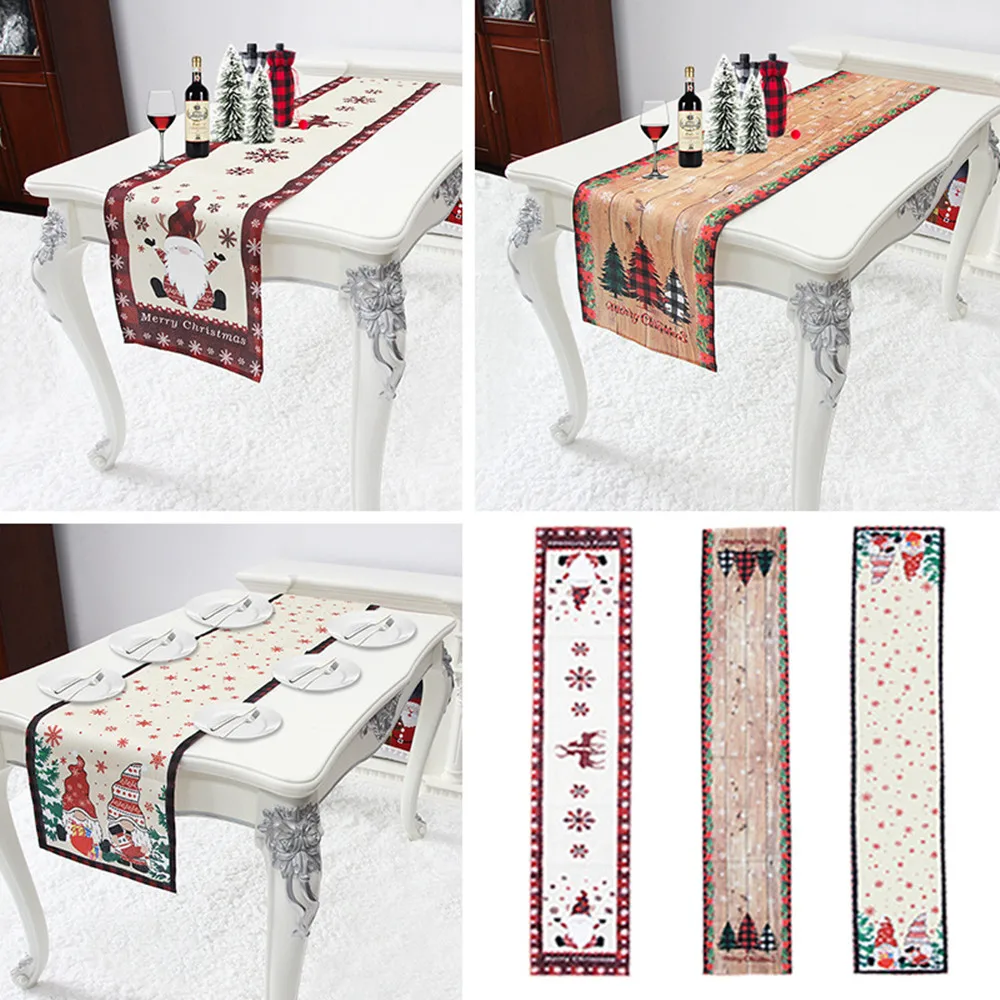 

Christmas Decoration Dining Table Washable Table Runner Cloth for Dining Table Wedding Country Decor