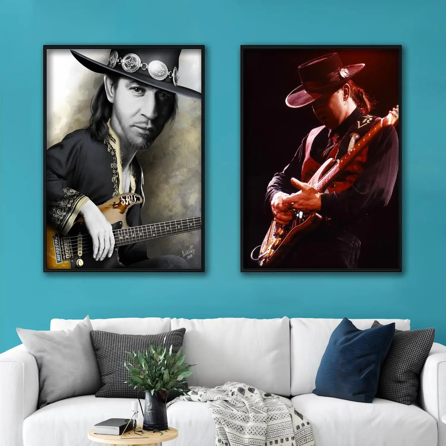 

stevie ray vaughan Guitarist Decorative Canvas Posters Room Bar Cafe Decor Gift Print Art Wall Paintings