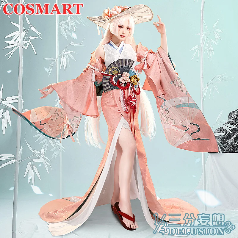

COSMART Hot Game Onmyoji SSR Shiranui Diver Gorgeous Kimono Cosplay Costume New Skin Uniform Dress Halloween Party Outfit Clothi