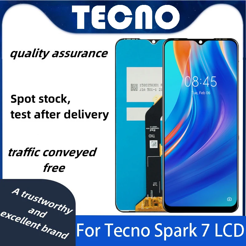 

6.5"Original For Tecno Spark 7 Display KF6J KF6N LCD Touch Screen Digitizer For Tecno Spark 7 LCD Assembly