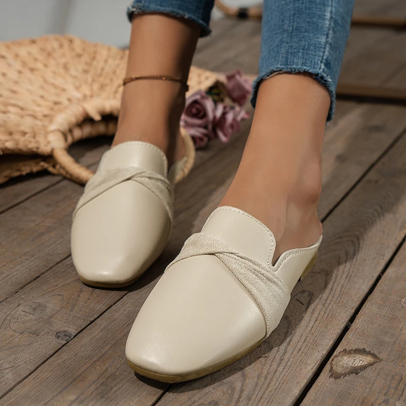 

Туфли-лодочки женские замшевые, обувь на плоской подошве, лоферы, офисные шлепанцы, цвет коричневый