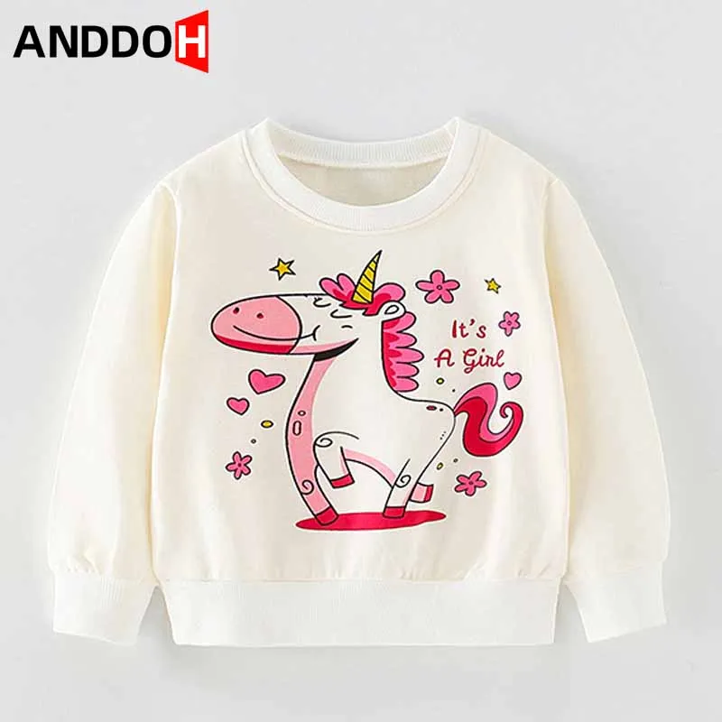 

2T-7T Kids Clothes Girls Sweatshirt Clothing Children Anime Printing Pullover Child Casual Tracksuit Birthday Gift for Baby Girl