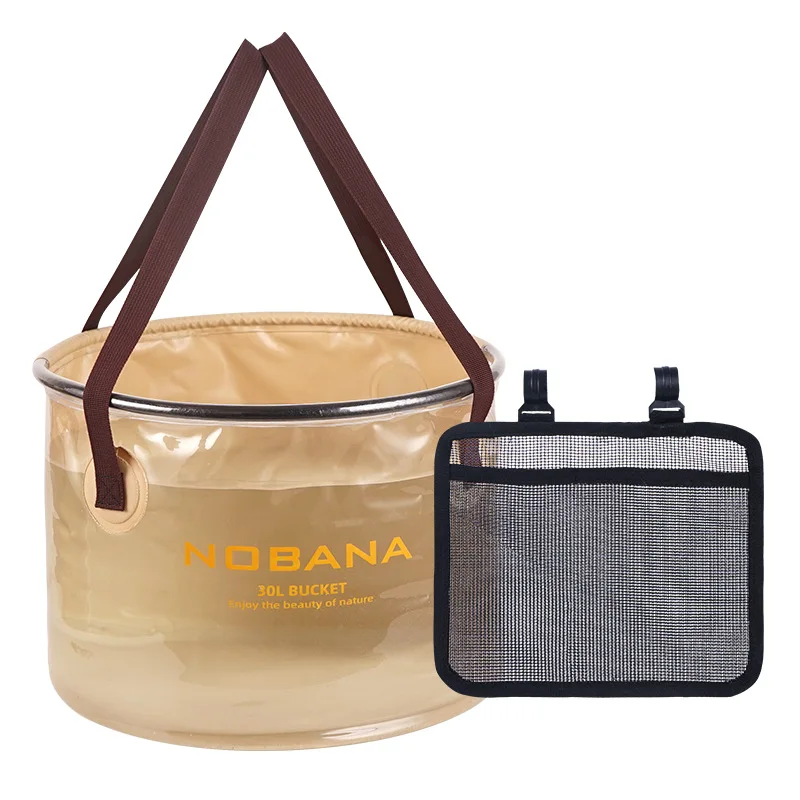 

NOBANA New Outdoor Foldable Bucket Camping Self-Driving Travel Portable Barbecue Dish Washing Bucket Telescopic Fishing Bucket
