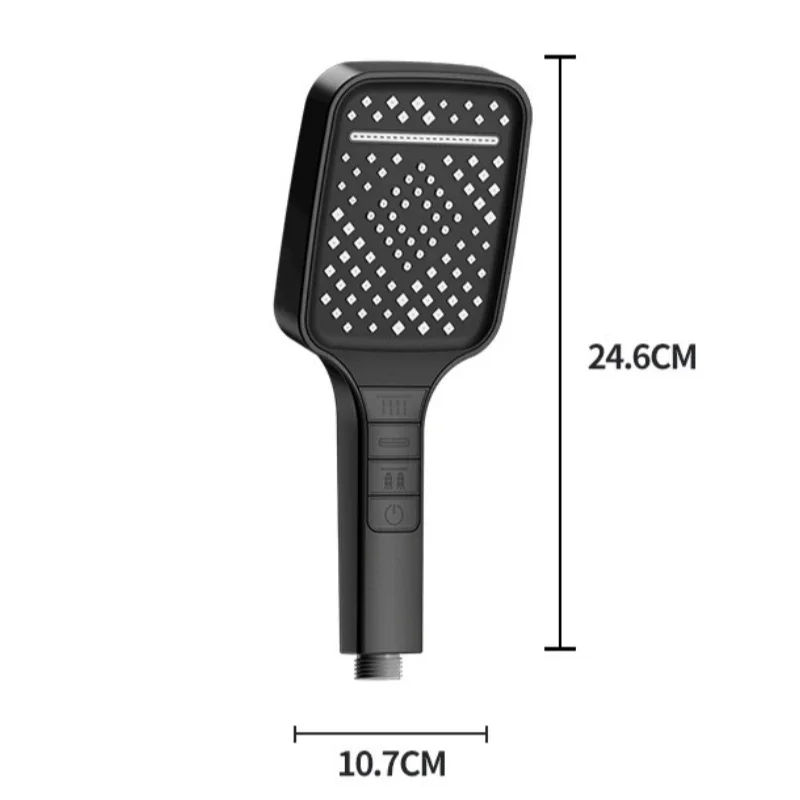 7 режимов большая насадка для душа регулируемая с одним ключом водосберегающая