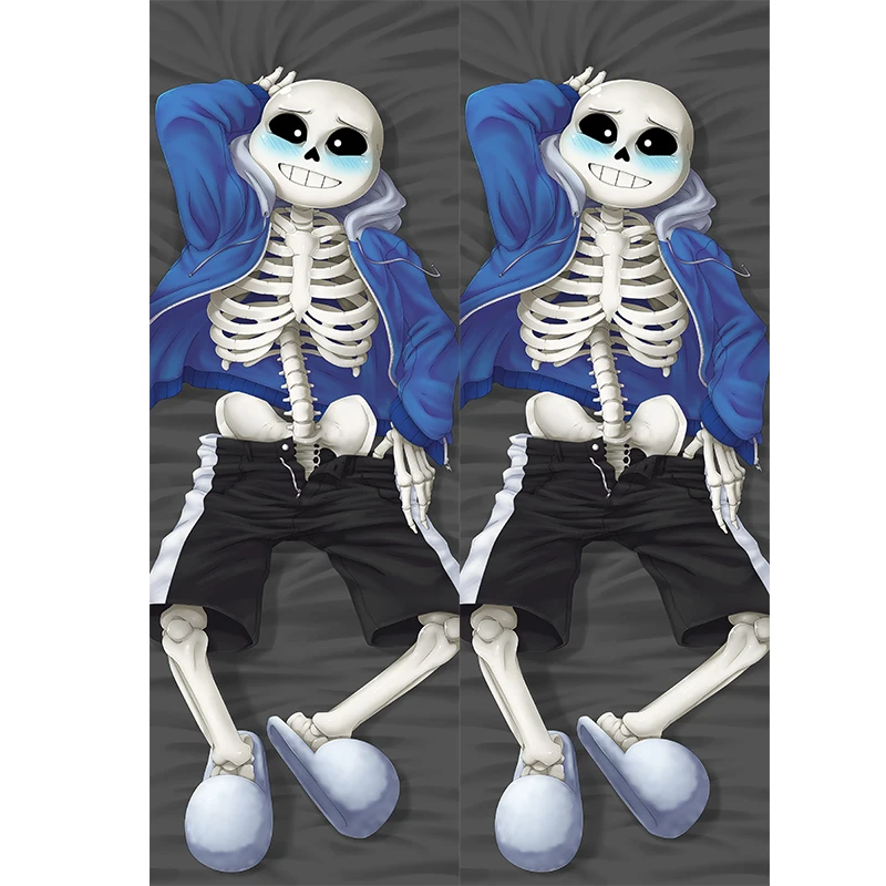 

New design Anime Game Undertale Cosplay Props s Sans Papyrus Toriel Dakimakura Skeleton Boy Hugging Body Pillow Case