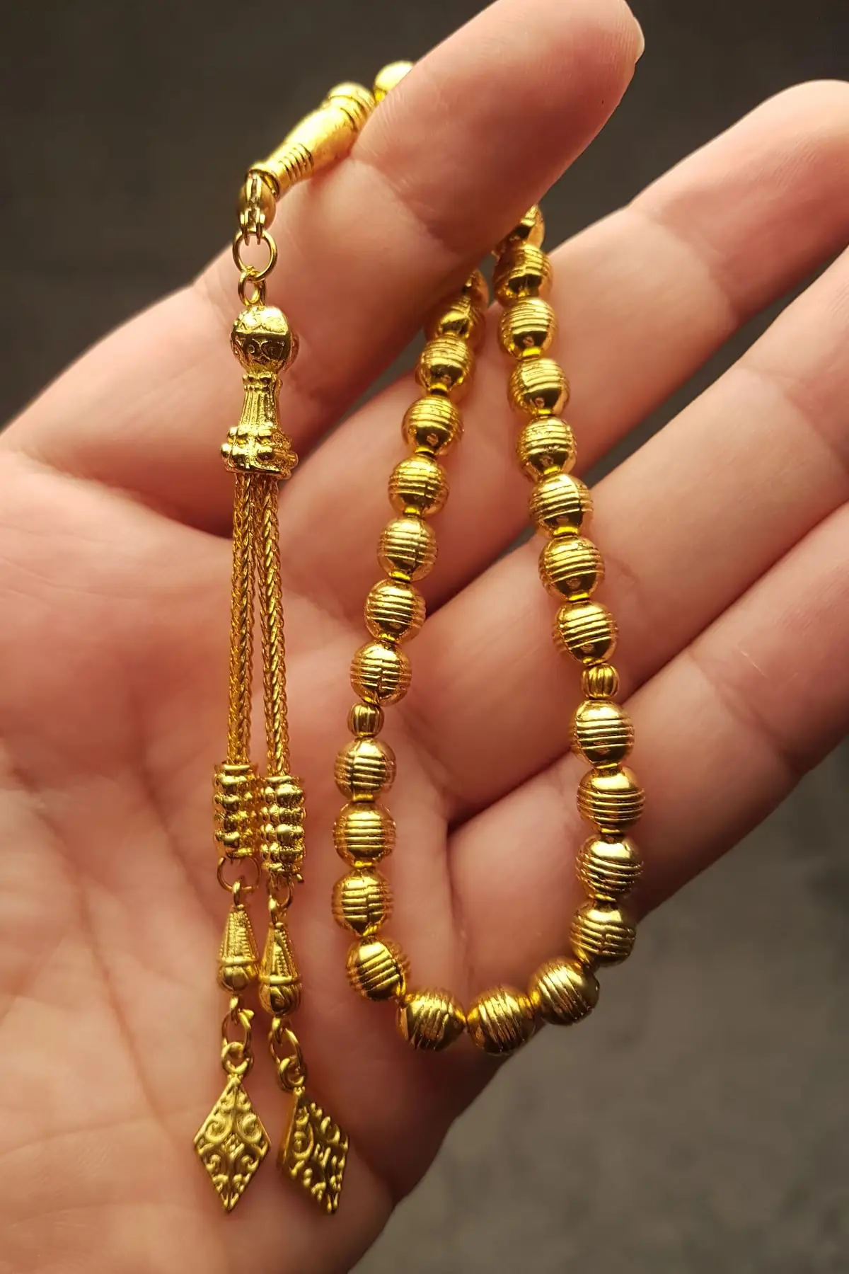 Мужская 6 мм Сфера вырез полосатая модель позолоченный Блестящий размер запястья