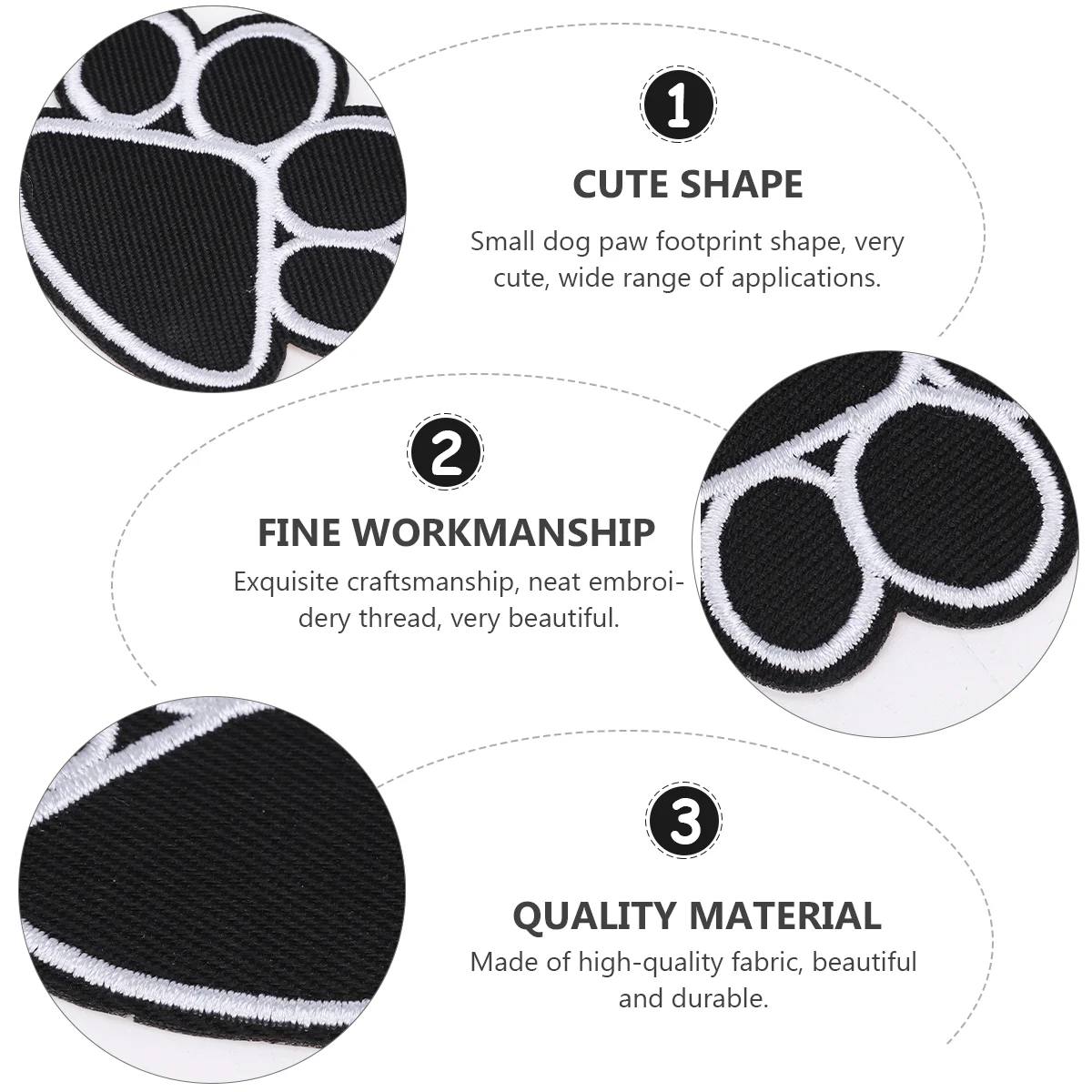 20 шт. наклейки на лапу собаки бульдог нашивка для домашних животных аксессуары