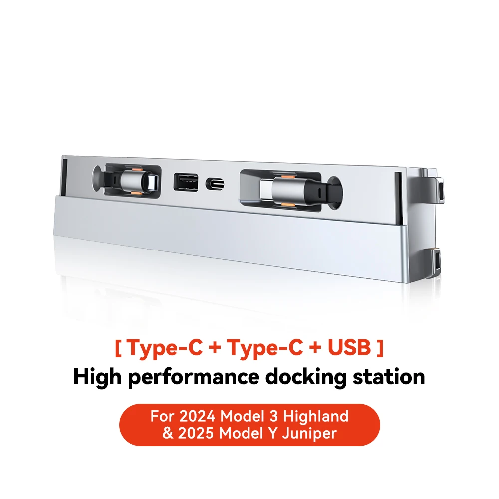 

YZ для Tesla Model 3 Highland Model Y Juniper 2025 54 Вт Быстрое зарядное устройство USB-концентратор Интеллектуальная док-станция Автомобильный адаптер питания