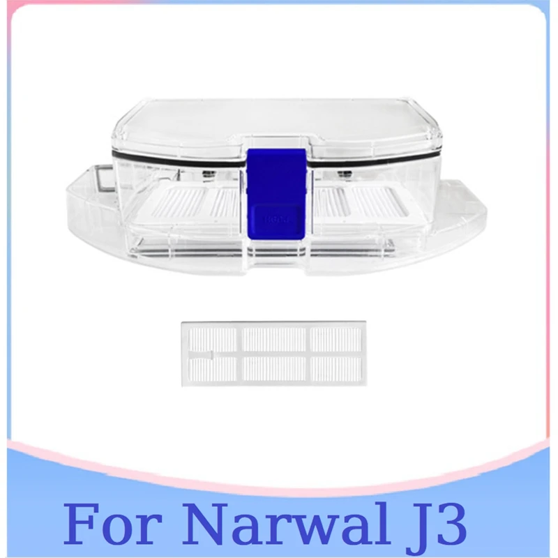

Dust Box For Narwal J3 Robot Vacuum Cleaners Accessories Trash Box With Filters Household Cleaning Replacement Parts