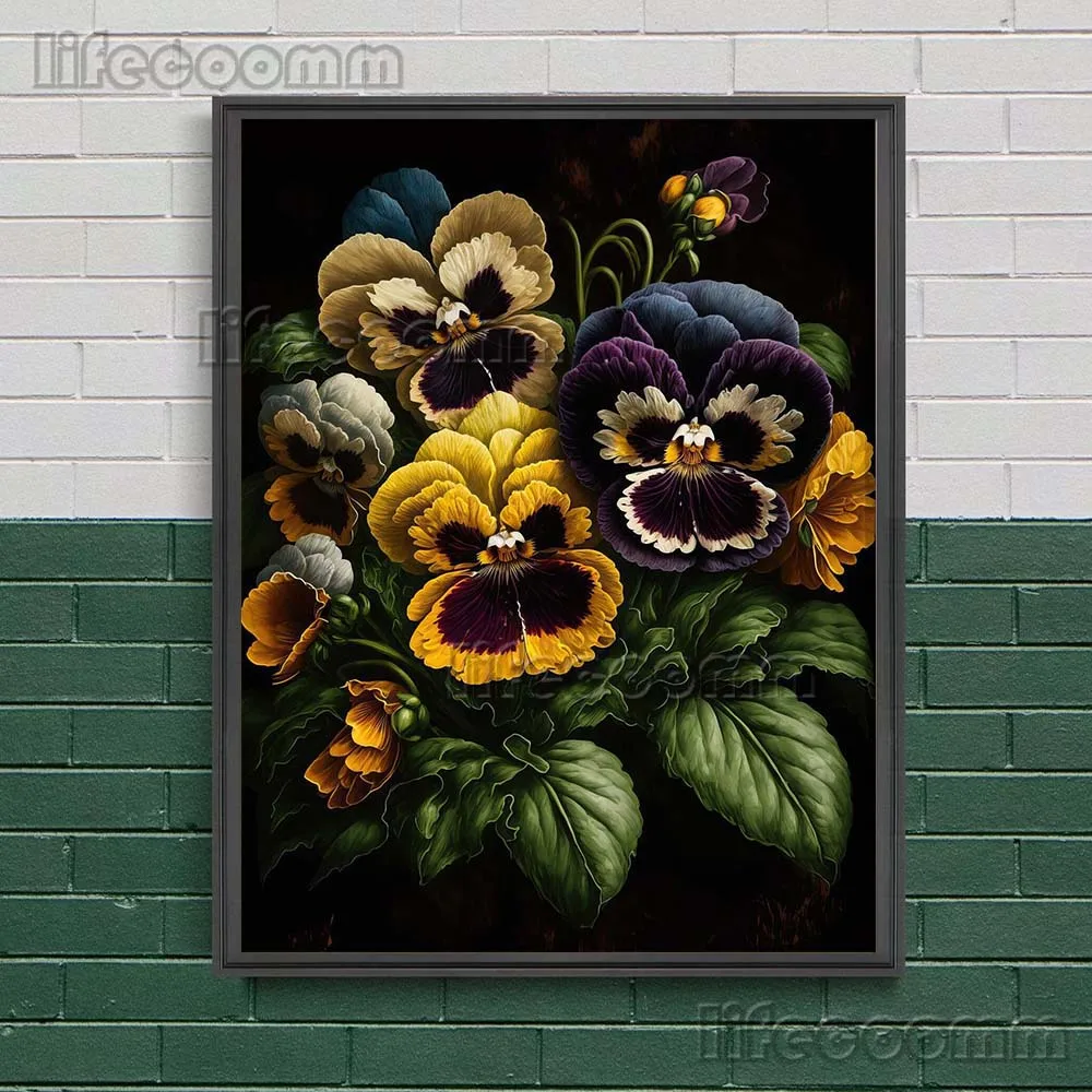 Gooseberry пион цветок радужной оболочки винтажный ботанический настенный