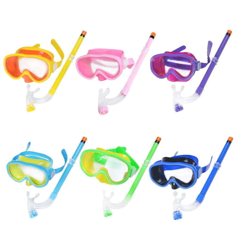 

Children Snorkel Set Scubas Snorkeling Masks Swimming Goggles Glasses with Dry Snorkels Tube Equipment Diving Gear Kits