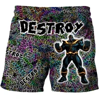 marvel the avengers thanos printed shorts for boys and girls casual shorts trend kids pants summer beach shorts 3 to 14 ys kid