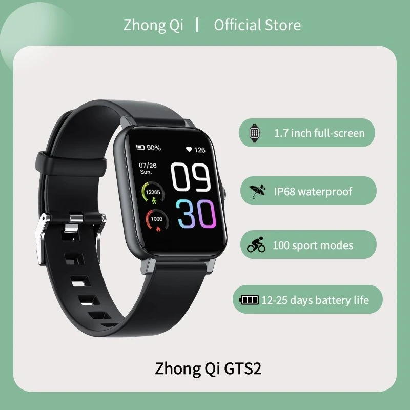 

GTS2 Full Touch Screen Sport Fitness Watches Personalized reminders IP68 Waterproof Heart rate monitoring fashion Smart Watch