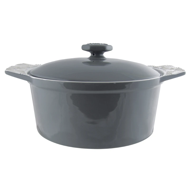 

® 2-quart Stoneware Round Casserole with Lid