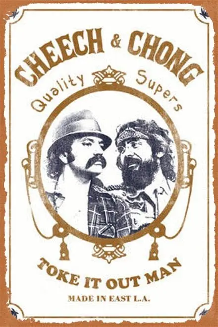 muecddoa Movie Metal Posters Cheech and Chong Zig Zag Оловянный металлический знак 8 &quotX 12&quot