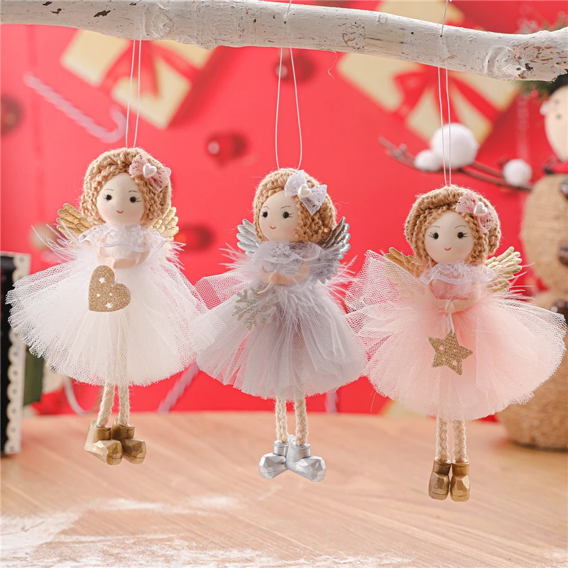 

2023 New Year Gifts Angel Dolls Xmas Tree Ornaments Merry Christmas Decorations for Home Noel Natal Navidad Decoration Kid Gifts