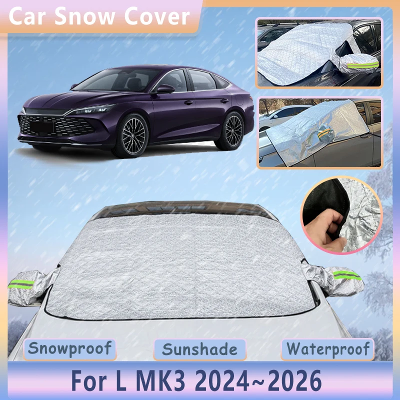 Уличный зимний автомобильный Снежный чехол для BYD Qin L MK3 2024 2025 2026 солнцезащитный