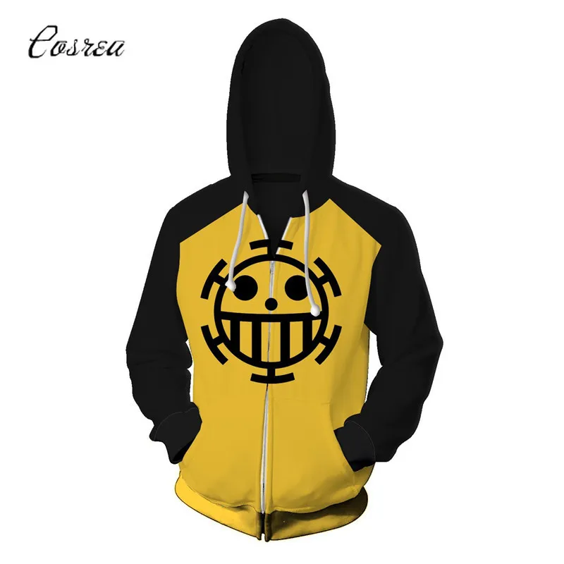 

Luffy Hoodies Trafalgar Cosplay 3D Hoodies for Spring and Autumn Pullovers Anime Funny Cartoon Hoodie Sweatshirt