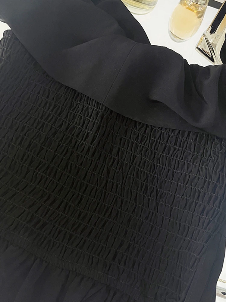 Женская шифоновая блузка с оборками винтажная облегающая во французском стиле