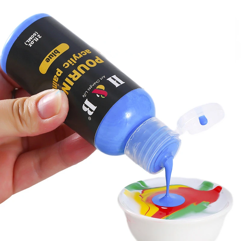 13 Piece Fluid Acrylic Paint Set DIY Handmade Painting Materials Liquid Paint Pouring Tools Artist Grade Creation Supplies