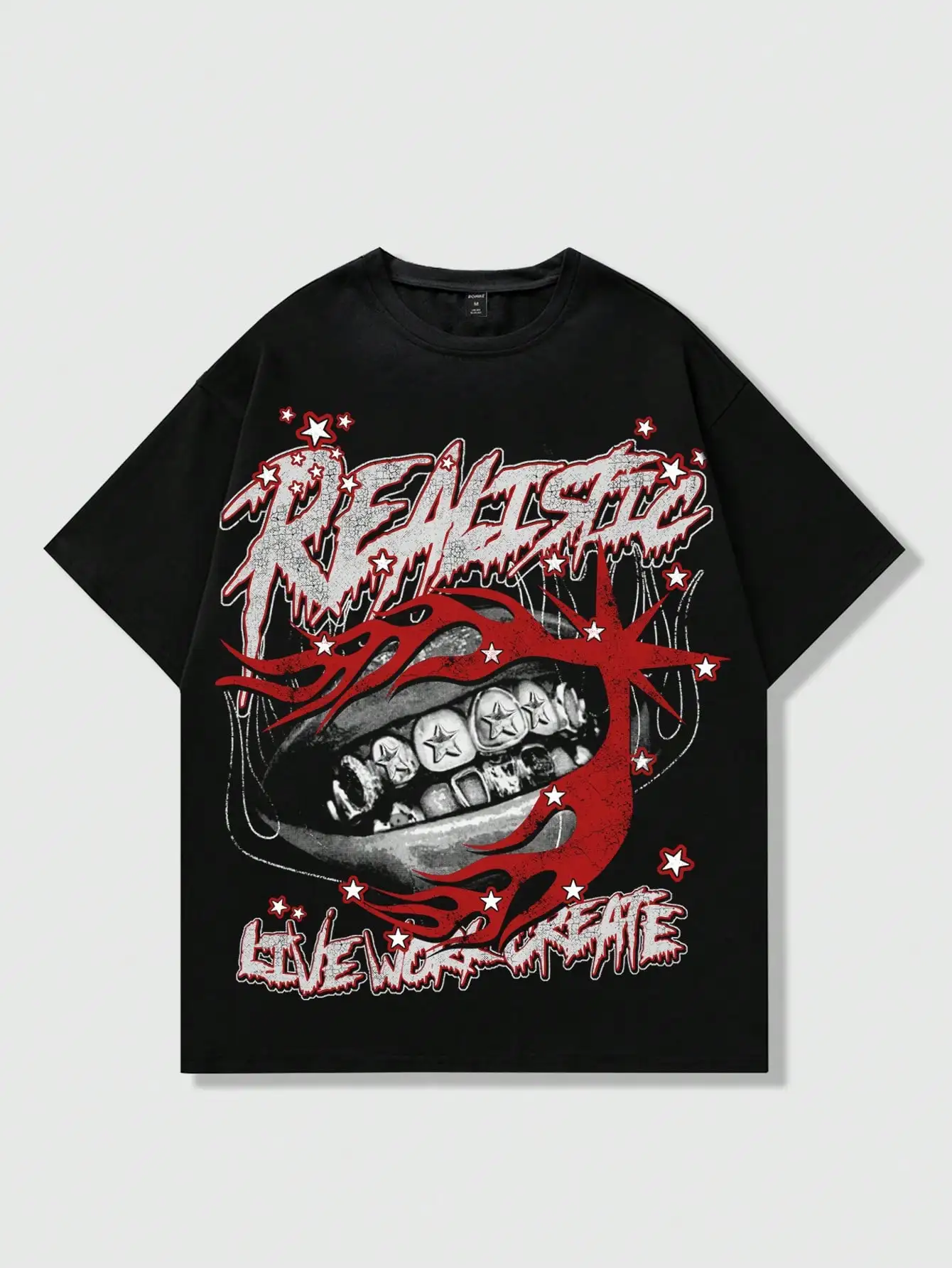 Мужская уличная футболка с принтом ROMWE Street Life подходит для весны и лета