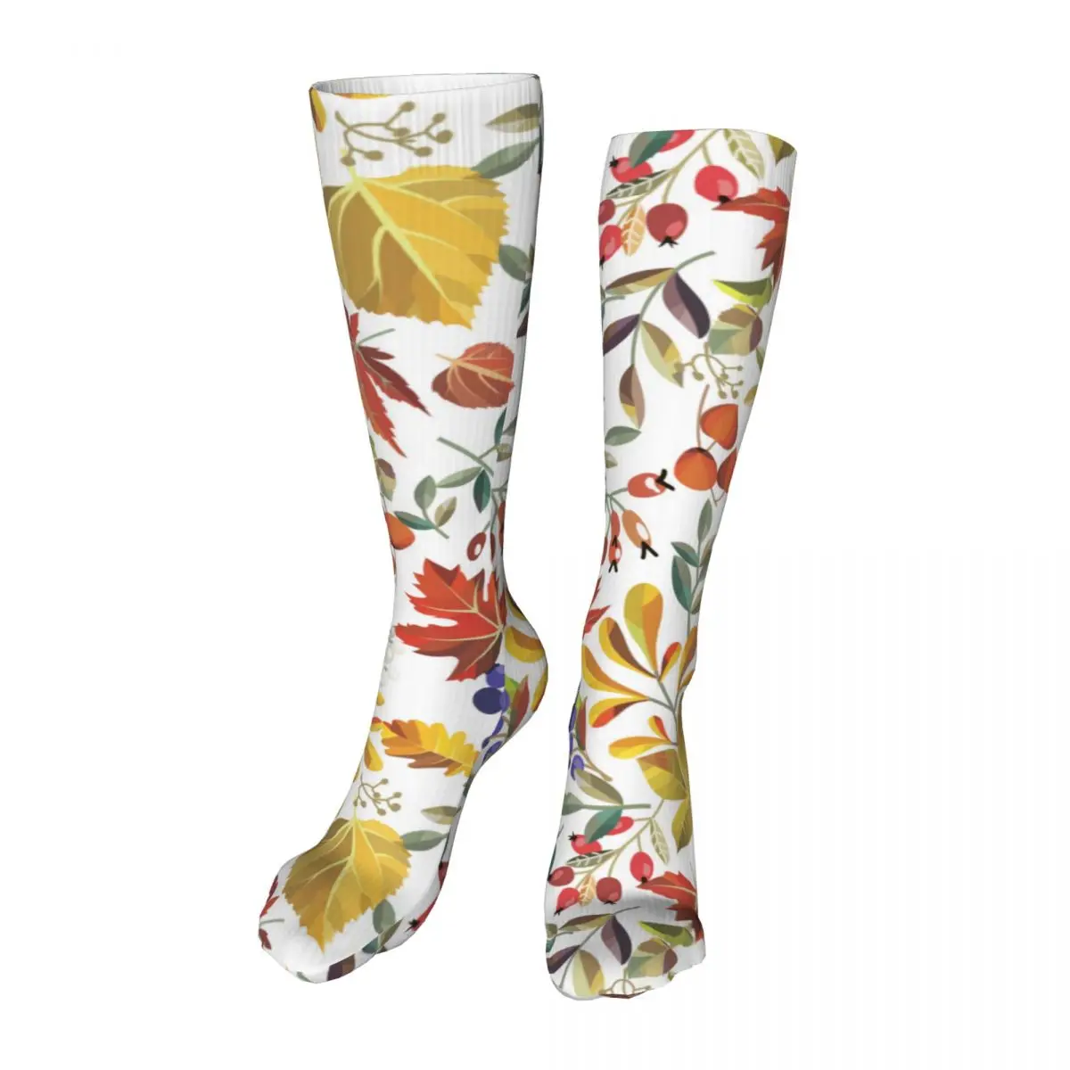 

Maple Leaves Novelty Ankle Socks Unisex Mid-Calf Socks Thick Knit Soft Casual Socks