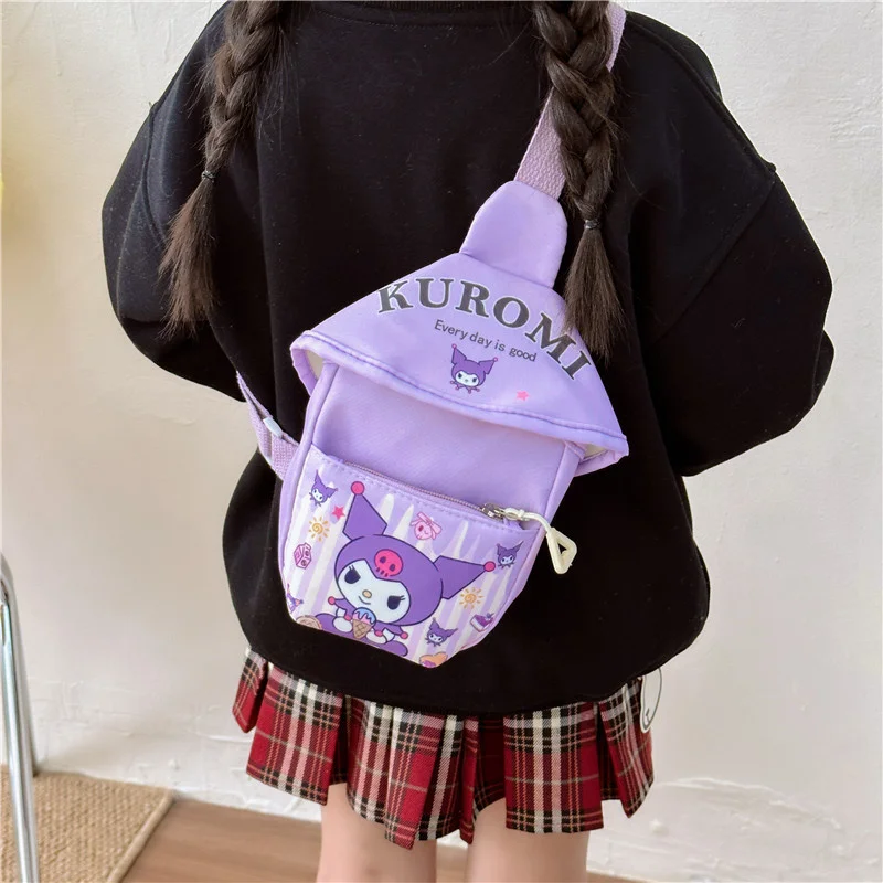 Kawaii Sanrio сумка Hello Kitty Kuromi нагрудная Cinnamoroll через плечо сумки для путешествий