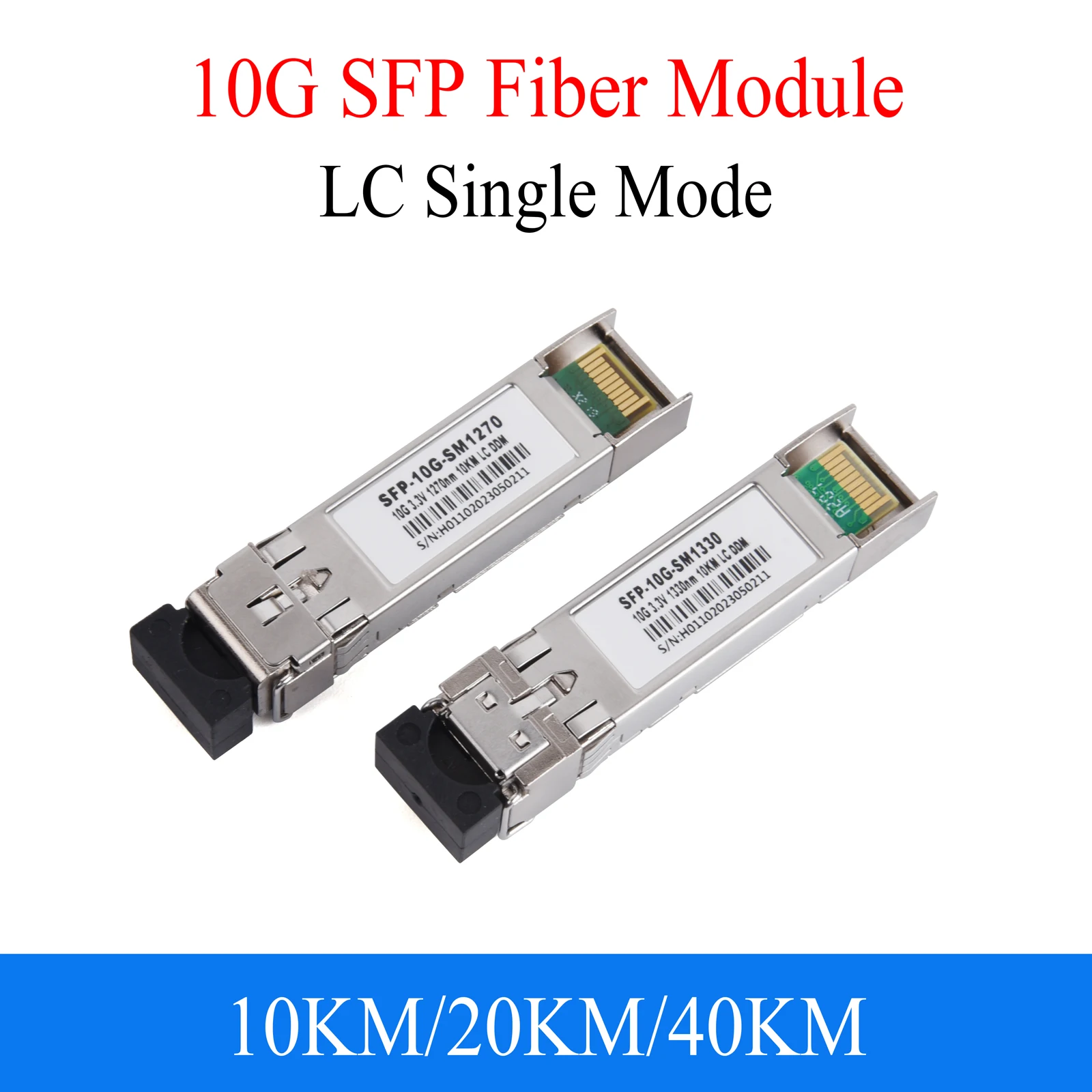 1Pair 10G Fiber SFP Module LC 1270nm/1330nm Single Mode 10KM/20KM/40KM A+B Fiber Module Fit For Cisco Mikrotik Ethernet Switch