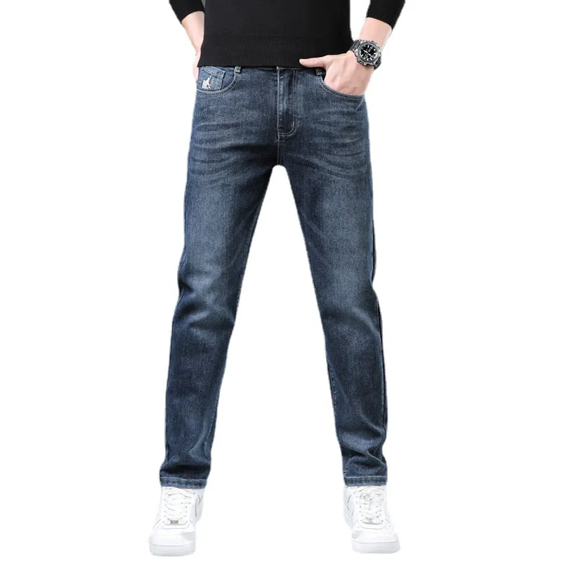 Men Jeans Men Pants Autumn And Winter New Thickening Warm Casual Youth Fashion All-Match Men's Pants