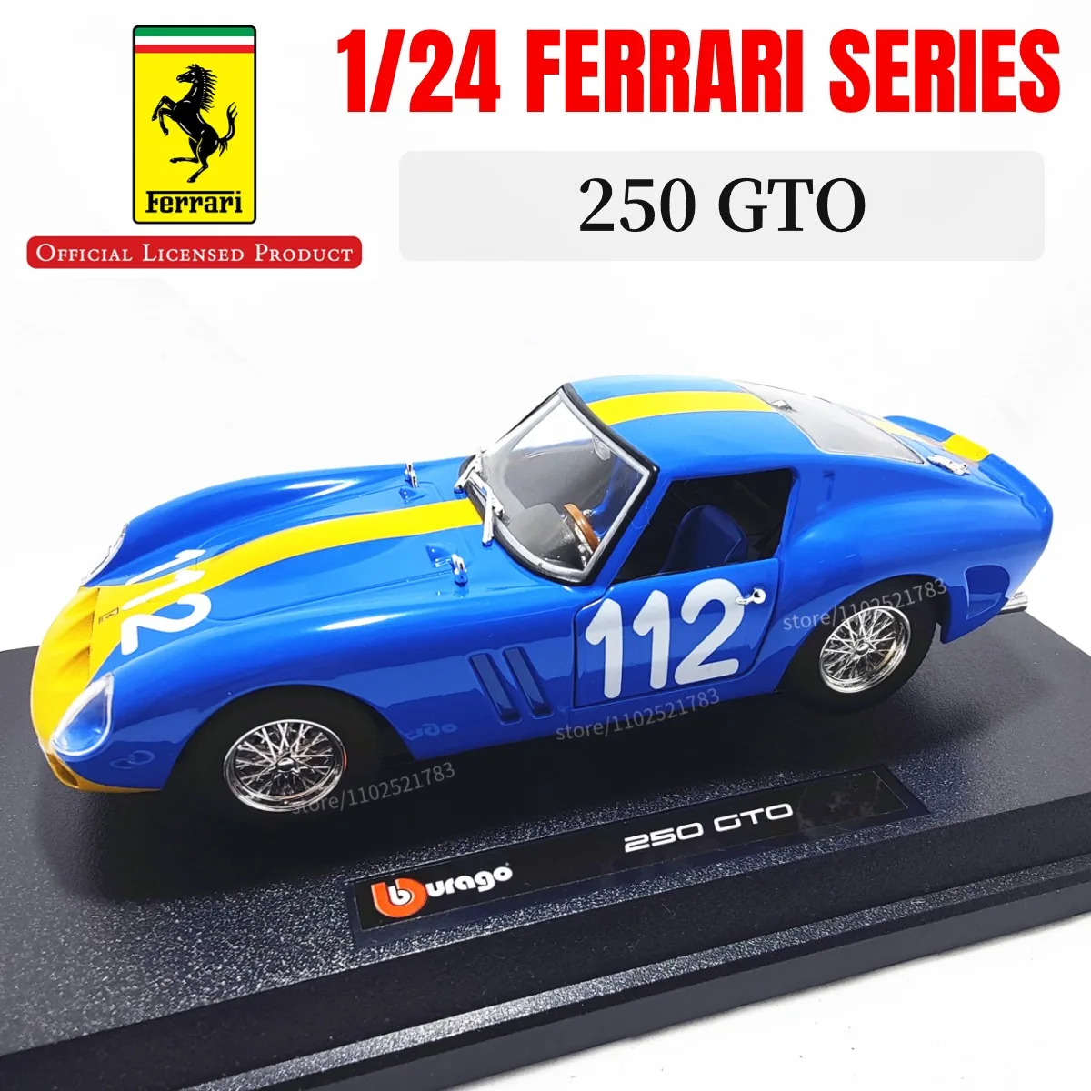 Копия Bburago Ferrari 250 GTO 1:24 масштаб 458 488 Enzo Italia Миниатюрная игрушка-подарок для