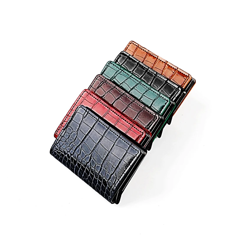 New Aluminum Women Wallet Cards Holders Men Purse Luxury Magic Slim Mini RFID Man Business Wallets Credit Card Note Holder Case