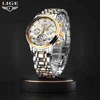 2022 lige men watch top brand luxury automatic mechanical business clock gold watches men reloj mecanico de hombres charm of men