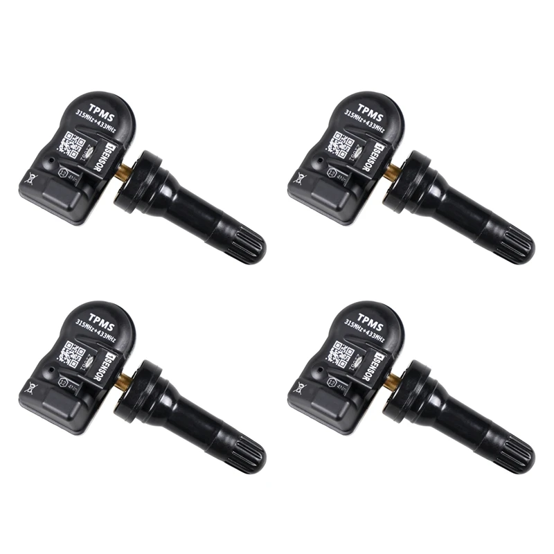 

4Pcs TPMS Sensor 315Mhz+433Mhz Sensor For Tire Pressure Monitoring System Universal Sensor Programmer Work With TS601