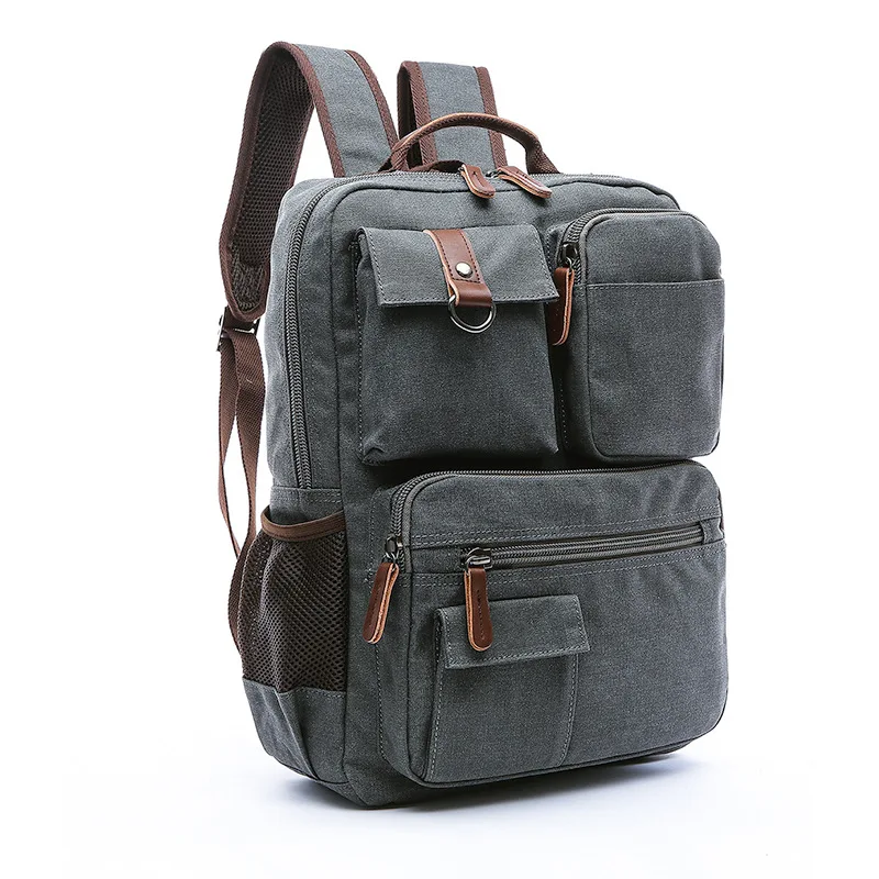 

Men Laptop Backpack Rucksack Canvas School Bag Travel Backpacks for Teenage Male Bagpack Computer Knapsack Bags Computer Bag
