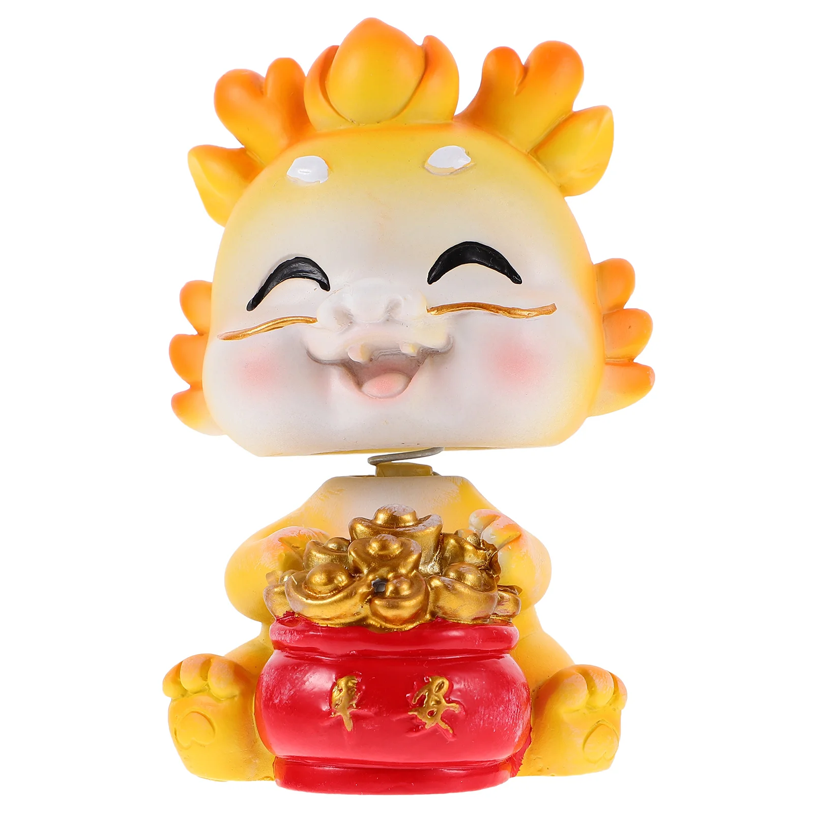 

Miniature Dragon Figurine Tiny Resin Decoration Micro Landscape Ornament Garden Statues Yellow Car Accessories