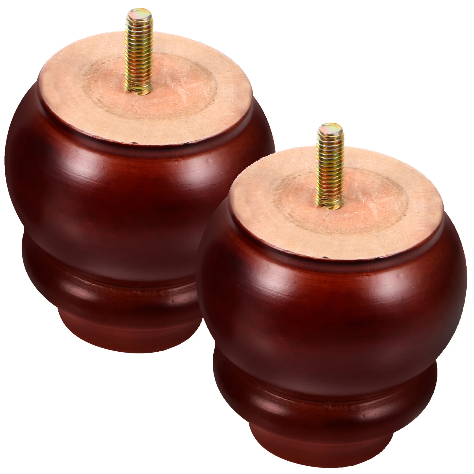 

2 Pcs Wooden Table Leg Chair Furniture Legs Mahogany Color Feet Solid Sofa Small