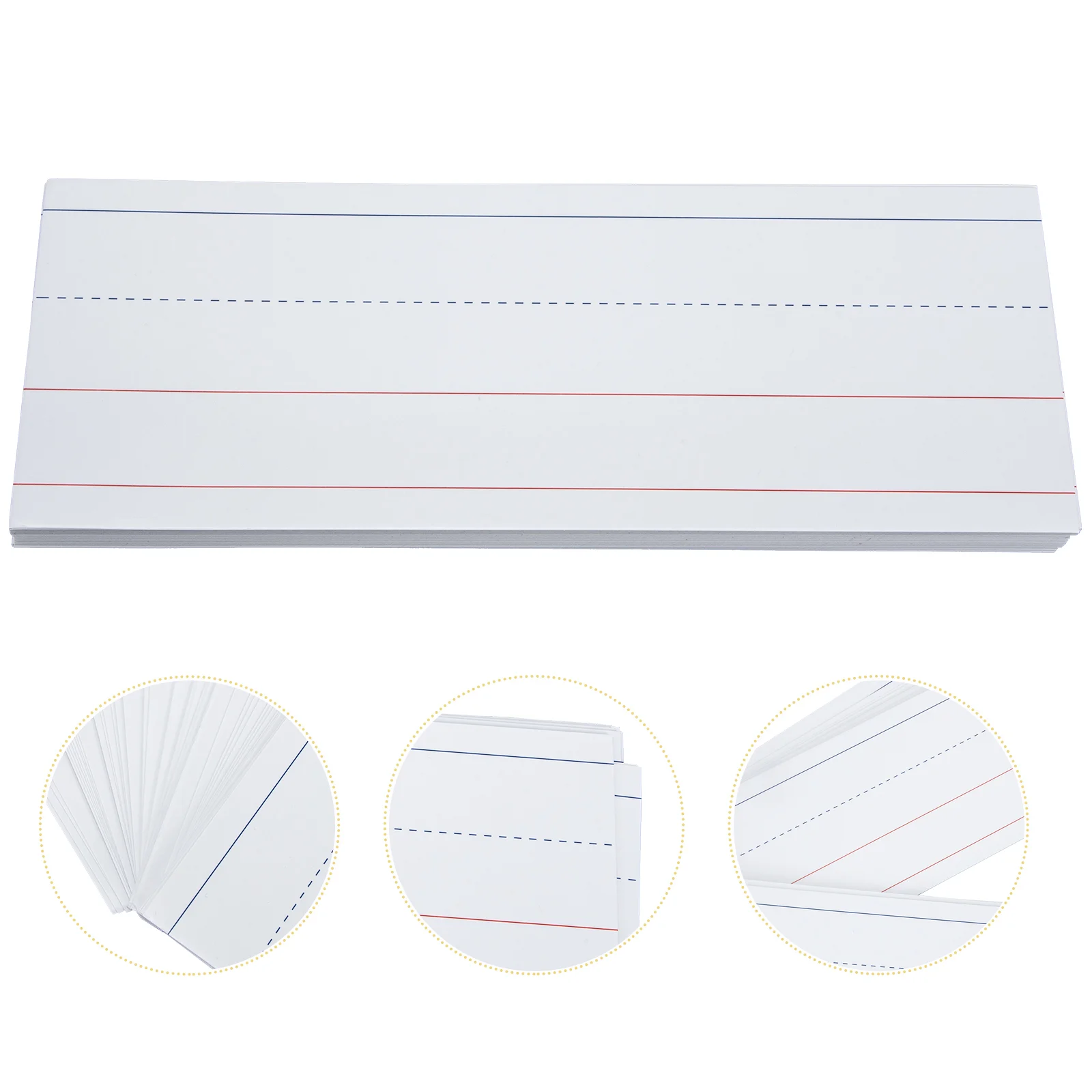 

50 Pcs Erasable White Boards Rewritable Cardboard Writing Paper Classroom Strips Children Jam Whiteboard English Practice