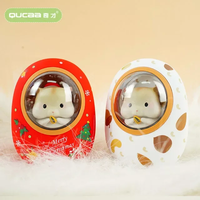 

2023New Butter cat, hamster space capsule hand warmer, rechargeable USB breathing light, 2D animation portable power bank 4 gear