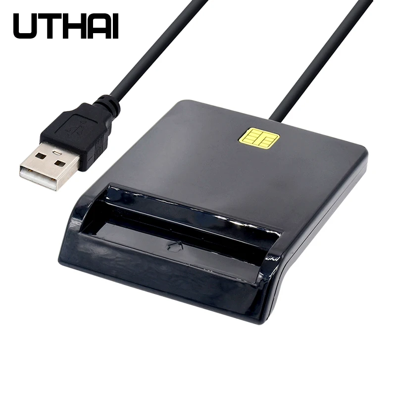 UTHAI X01 USB считыватель смарт-карт для банковских карт IC/ID EMV Высокое качество Windows 7 8 - Фото №1