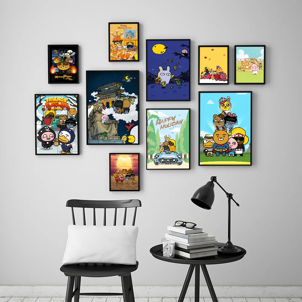 Мультфильм K-Kakao F-Friends белая бумага постер HD качественный настенная живопись