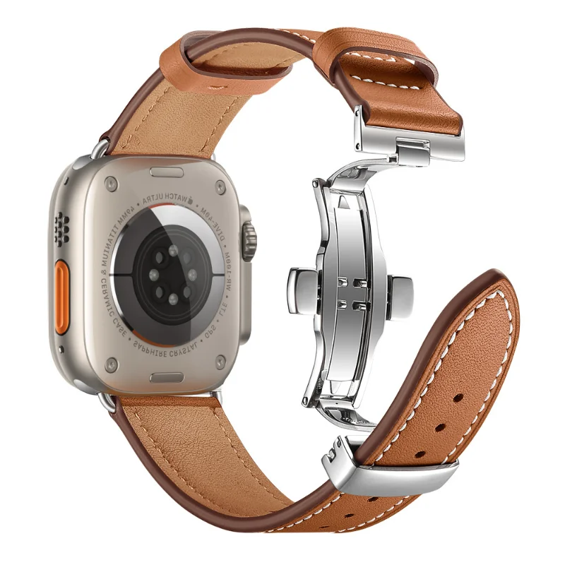 

Leather Strap for Apple Watch Band 45mm 41mm 44mm 40mm 42mm 38mm Ultra 49mm Bracelet Correa Watchband IWatch Series 8 7 SE 6 5 4