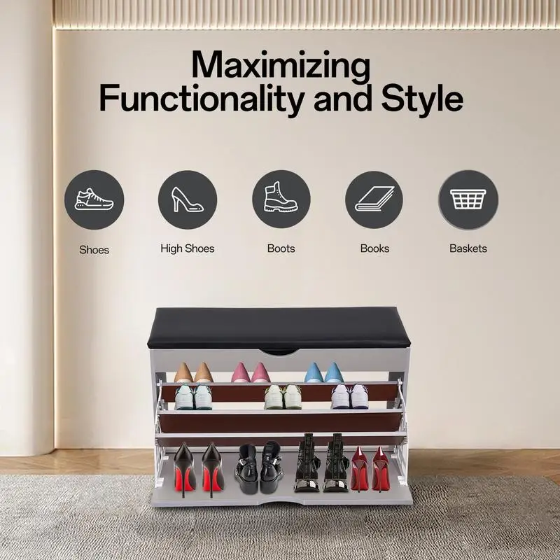 Многофункциональная скамейка-органайзер для обуви скамейка хранения в прихожую
